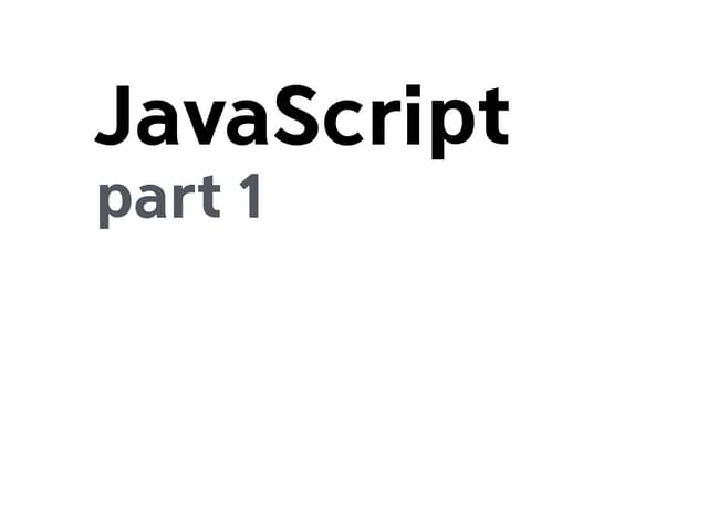 7주 JavaScript Part1