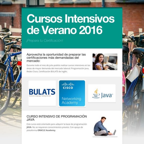 CURSOS INTENSIVOS DE VERANO 2016