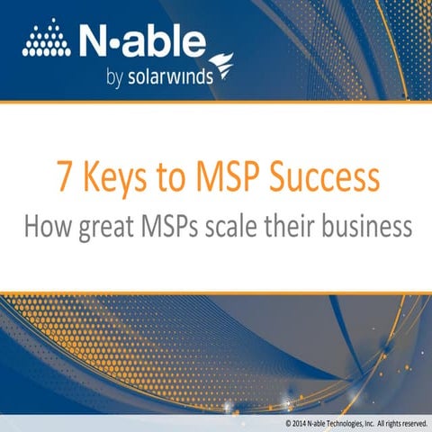 7 Keys to MSP Success | PPT