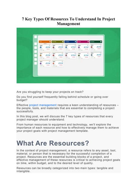 How to Make an Effective Resource Allocation Plan | PDF