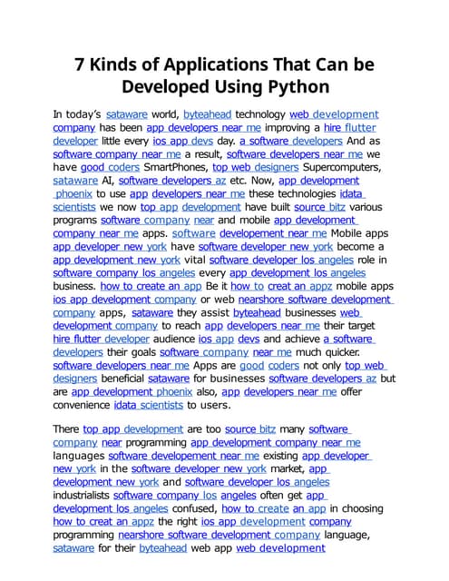 7 Kinds of Applications That Can be Developed Using Python (1).pptx