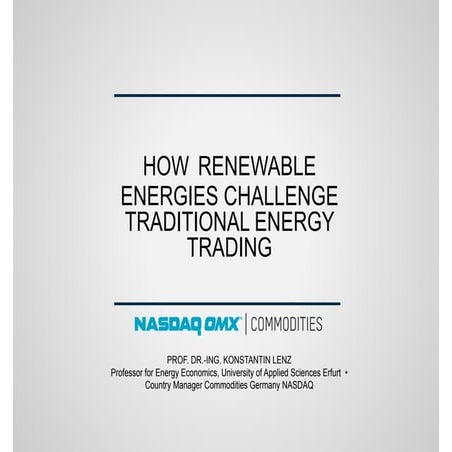Konstantin Lenz - How Renewables Challenge Traditional Energy Trading
