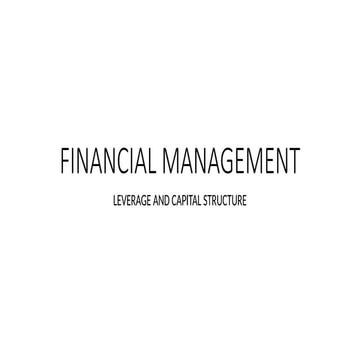 Leverage and Capital Structure (Financial Leverage) | PPTX