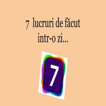 7 lucruri de facut intr o zi - alexia coleman