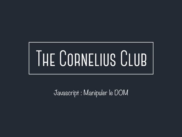 Javascript #7 : manipuler le dom