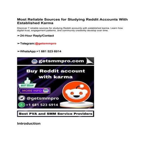 Essential Features to Look for When Buying Reddit Accounts (Educational ...