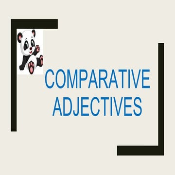 Comparative adjectives 1 | PPTX