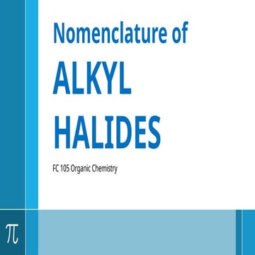 Nomenclature of Alkyl Halides | PDF