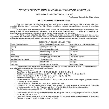 Oito pontos confluentes