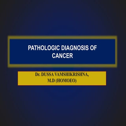 pathologic diagnosis of cancer