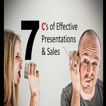 7 C's of Effective Presentations & Sales Skills