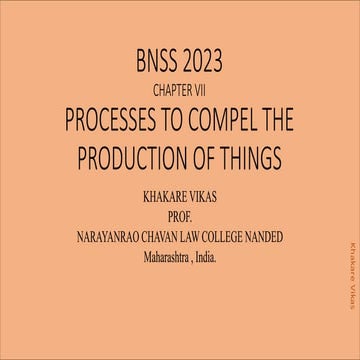 Bhartiya Nagri Surksha Sanhita 2023; BNSSPROCESSES TO COMPEL THE PRODUCTION OF THINGS.pdf