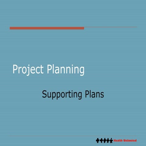 9 Project Supporting Plans (short course)