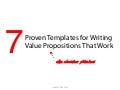7 Proven Templates for Writing Value Propositions That Work