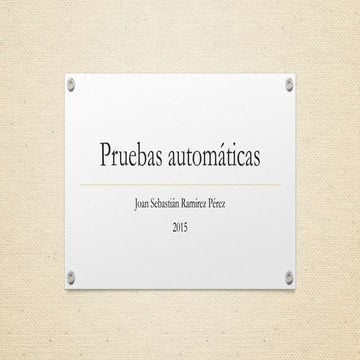 Pruebas automaticas
