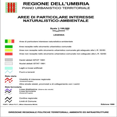 PUT umbria aree di interesse naturalistico ambientale
