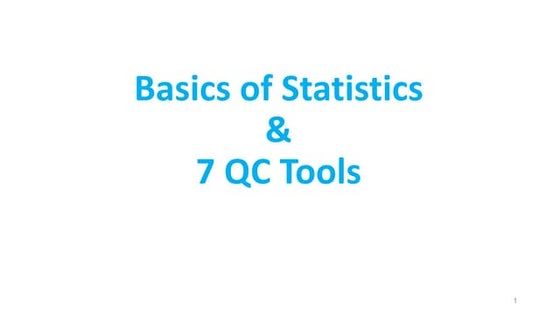 Statistical Process Control (SPC) Tools - 7 Basic Tools | PPT