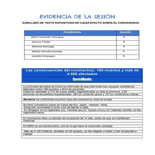 Sumillado y parafraseo