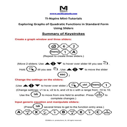7 quadratic standardformsliders