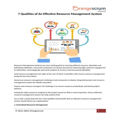 7 qualities of an effective resource management system