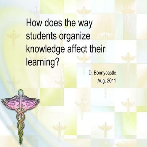 How does the way students organize knowledge affect their learning?