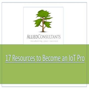 17 resources to become an IoT Pro
