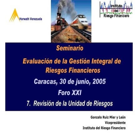Seminario: Evaluación de la Gestión Integral de Riesgos Financieros: 7. Revis...