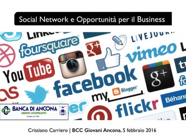 Social network e opportunità per il business BCC giovani ancona