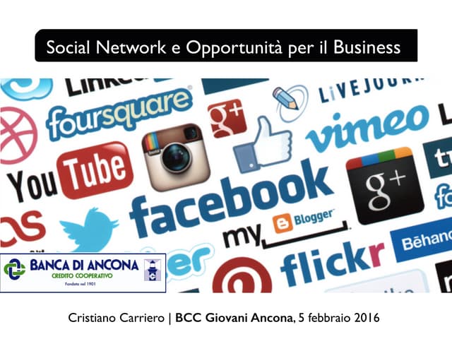 Social network e opportunità per il business BCC giovani ancona