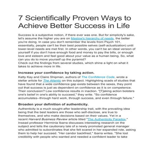 7 scientifically proven ways to achieve better success in life