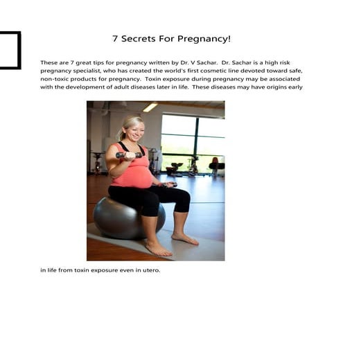 7 Secrets For Pregnancy!