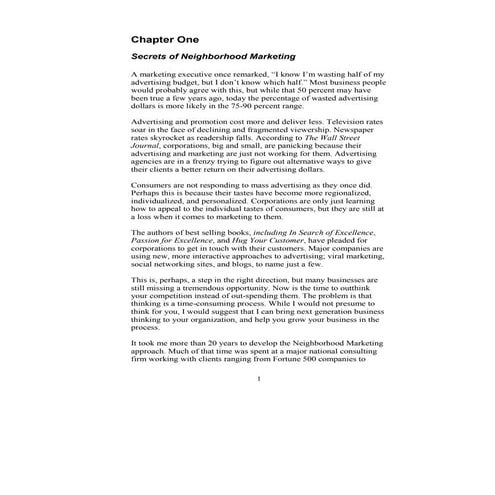 7 Secrets Of Successful Neighborhood Marketing Excerpt