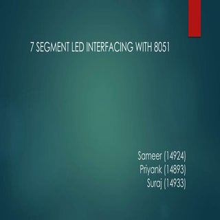 7 segment led interfacing with 8051