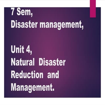 7 Sem Disaster Management for electronics engineering | PPTX