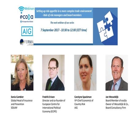 Setting up risk appetite in a more complex trade environment - 6th Webinar FE...