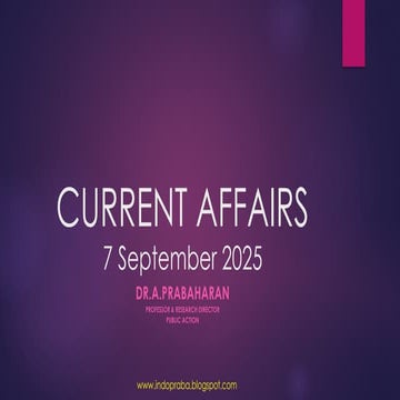 7 September 2025  Current Affairs by Dr. A. Prabaharan.pptx