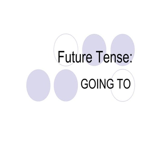 Future tense- Going To | PPT
