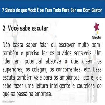7 Sinais de que Você É ou Tem Tudo Para Ser um Bom Gestor