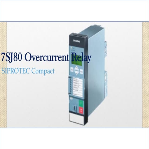 7SJ80 Overcurrent Relay