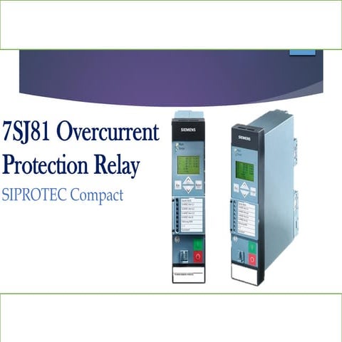 7SJ81 Overcurrent Relay