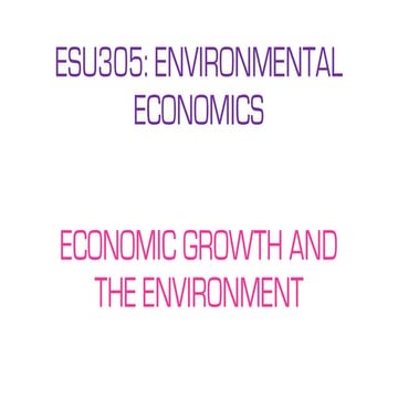 Sustainable Economic Growth | Economic Growth | PDF