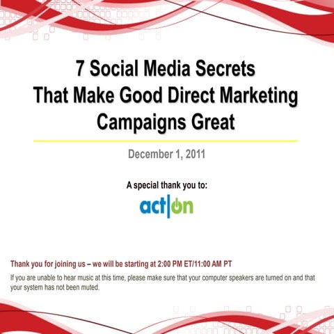 7 Social Media Secrets That Make a Great Direct Marketing Campaign Great
