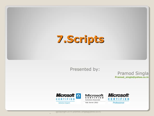 7\9 SSIS 2008R2_Training - Script Task