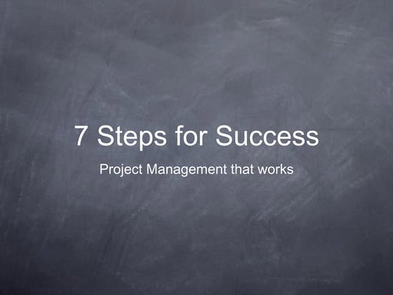 7 Steps for Successful Project Management
