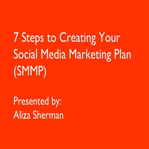 7 Steps to a Social Media Marketing Plan - Webinar