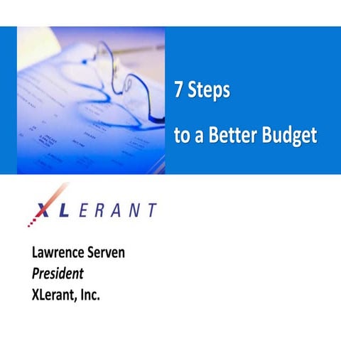 7 Steps To A Better Budget