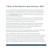 7 Steps to Boosting Your App Security in 2022