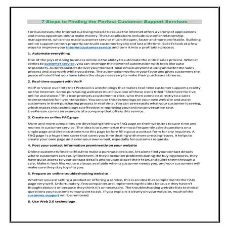 7 steps to finding the perfect customer support services