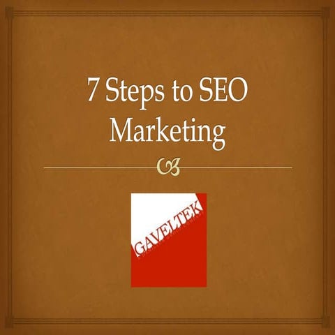 7 Steps To SEO Success