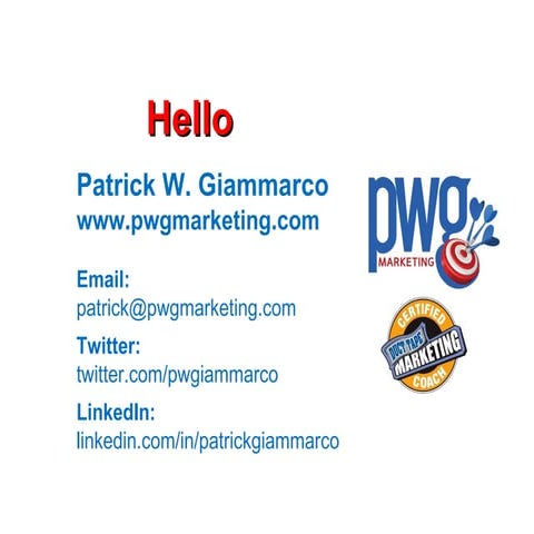 7 Steps to Small Business Marketing Success 60min Webinar